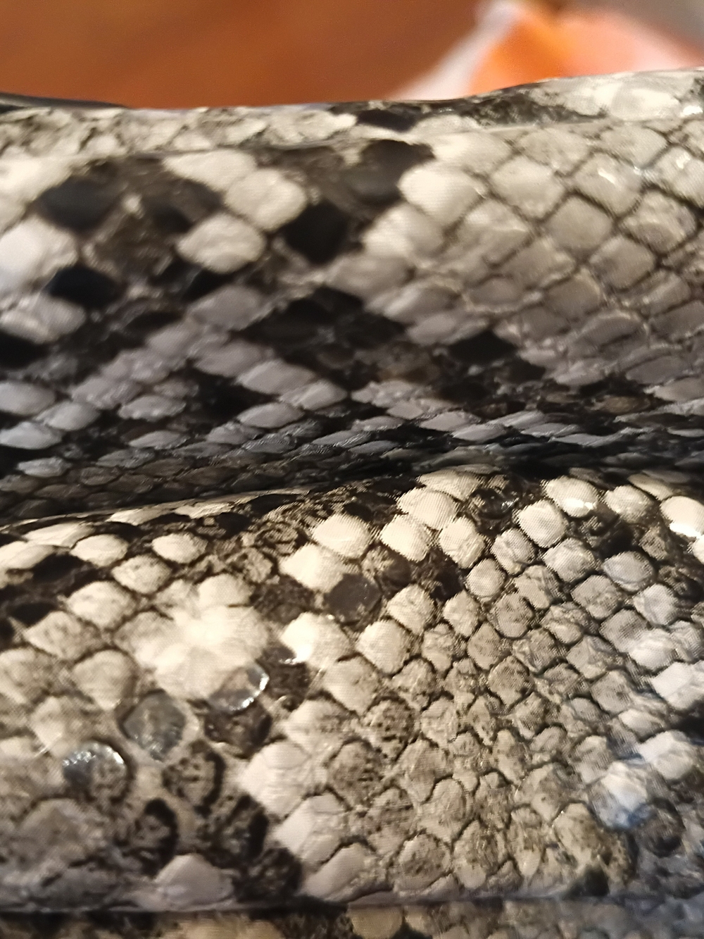 Python-Print Clutch with Gold Turn-Lock - Picture 5 of 7